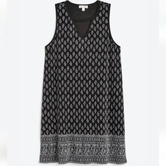 Nine Britton Women's Renata Sleeveless Pleated Dress Black White Size 1X NWT - Picture 1 of 7